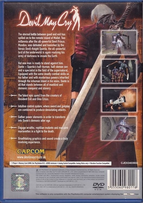 Devil May Cry - PS2 - Platinum (B Grade) (Genbrug)